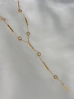 Collar con rectángulos y corazones aperlado