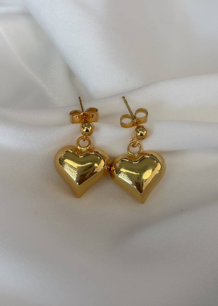 Arete corazón globo con esferita