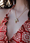 Collar inicial chunky con brillos