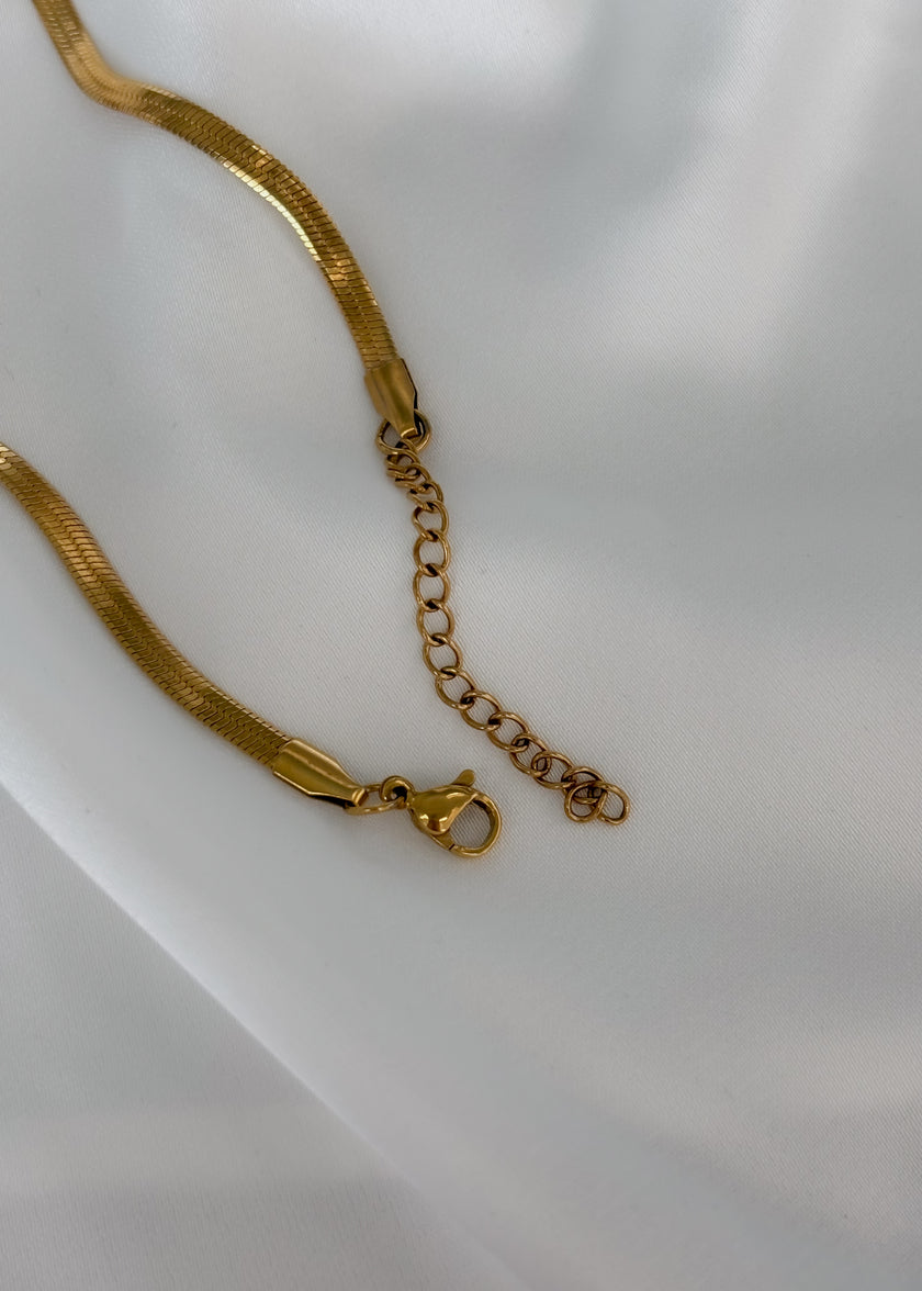 Collar dorado largo perla