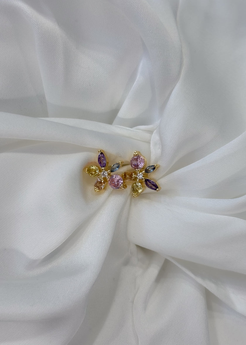 Aretes flor colores