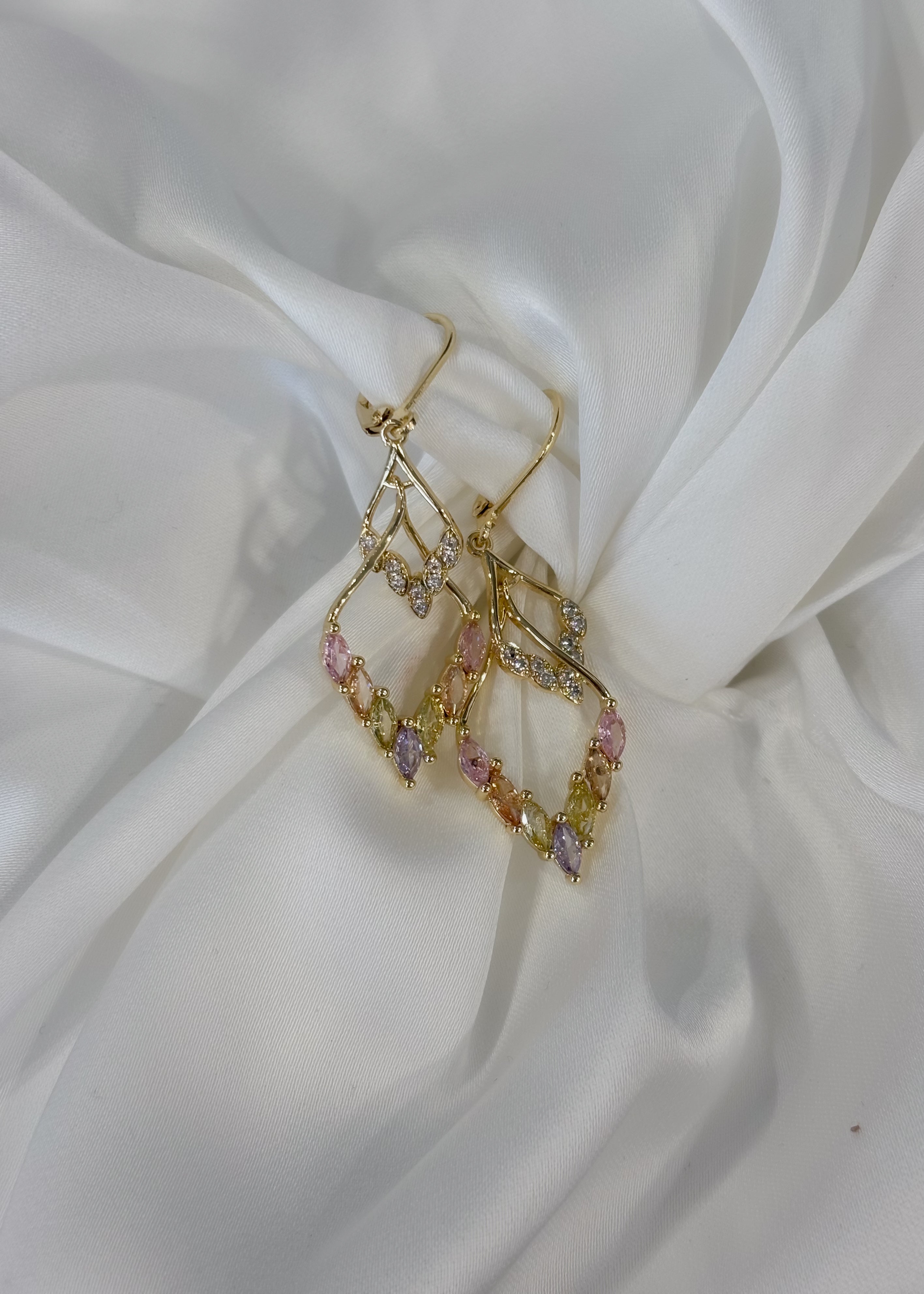 Aretes largos rombo