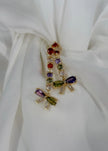 Aretes largos con moñito