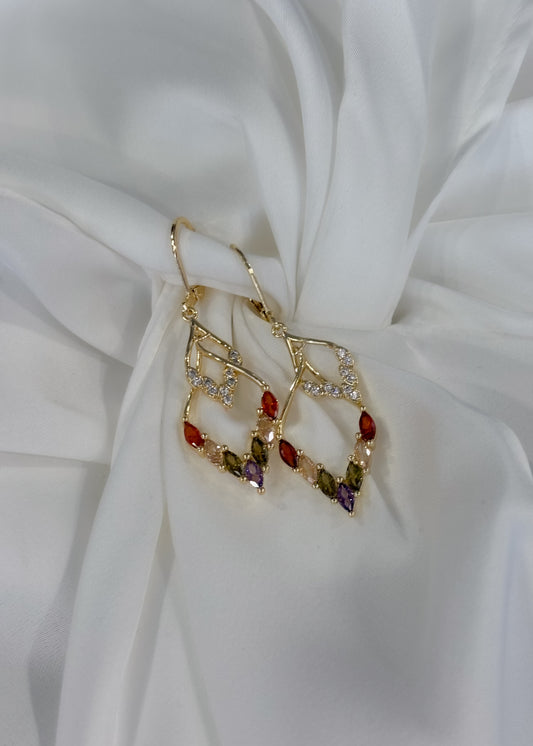 Aretes largos rombo