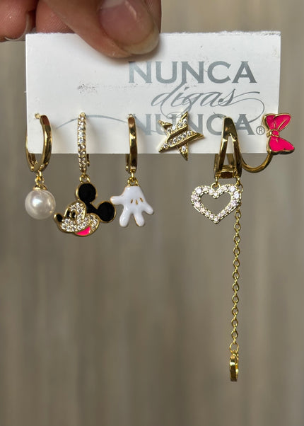 Set de aretes mickey