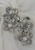 Aretes doble flor con perla