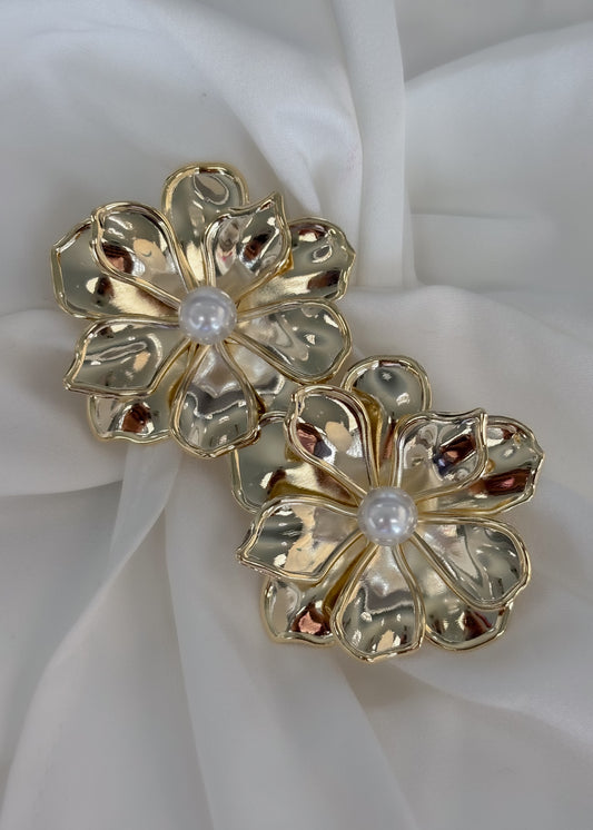 Aretes grandes flor
