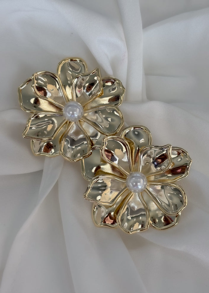 Aretes grandes flor