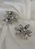 Aretes triple flor con perla