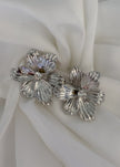 Aretes flor con brillo