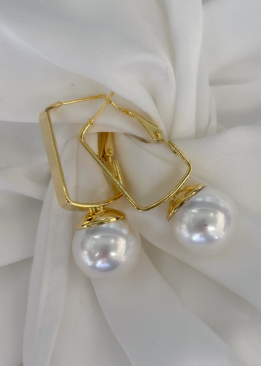 Arracadas con perla grande