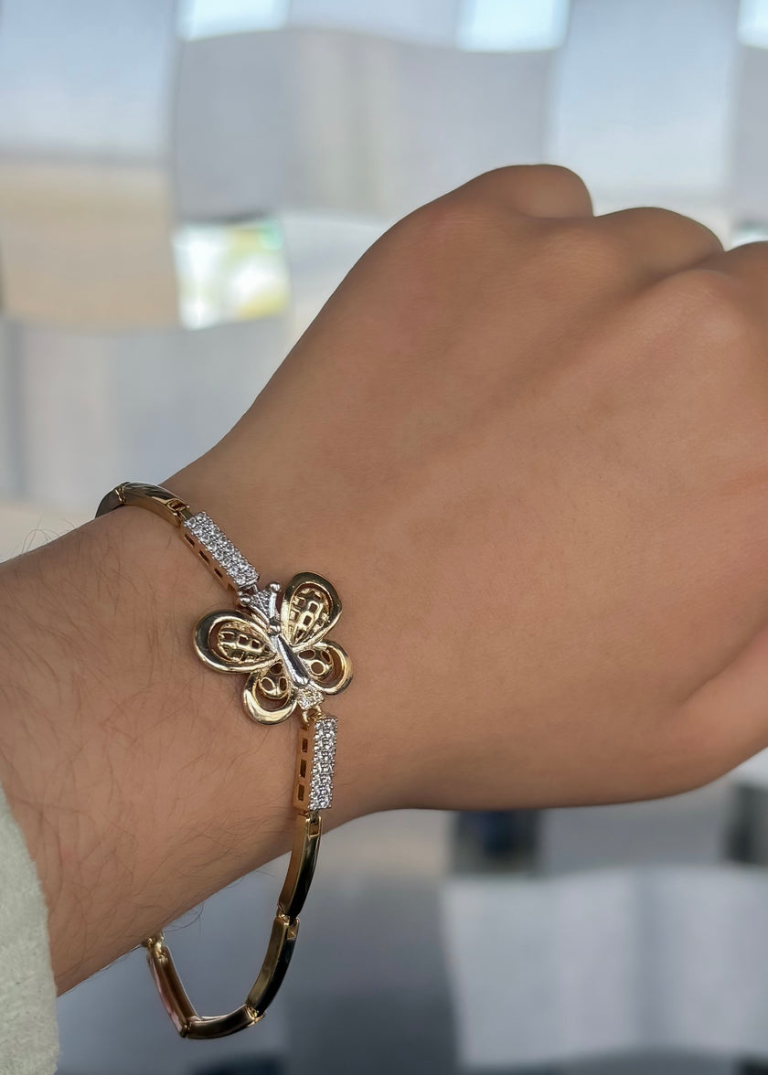 Pulsera mariposa con brillos