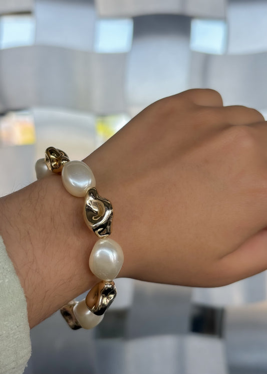Pulsera perlas desiguales