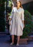 Vestido camisero de Lino con botones
