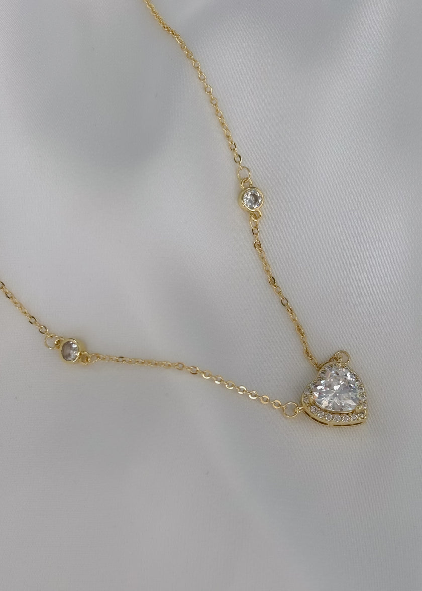 Collar corazón con brillo