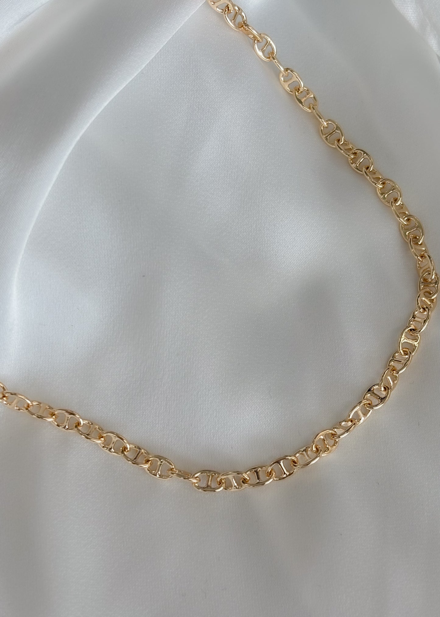 Cadena mini ovalos con huecos