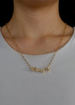 Collar corazón trébol con zirconias