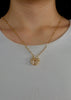 Collar corazón trébol con zirconias