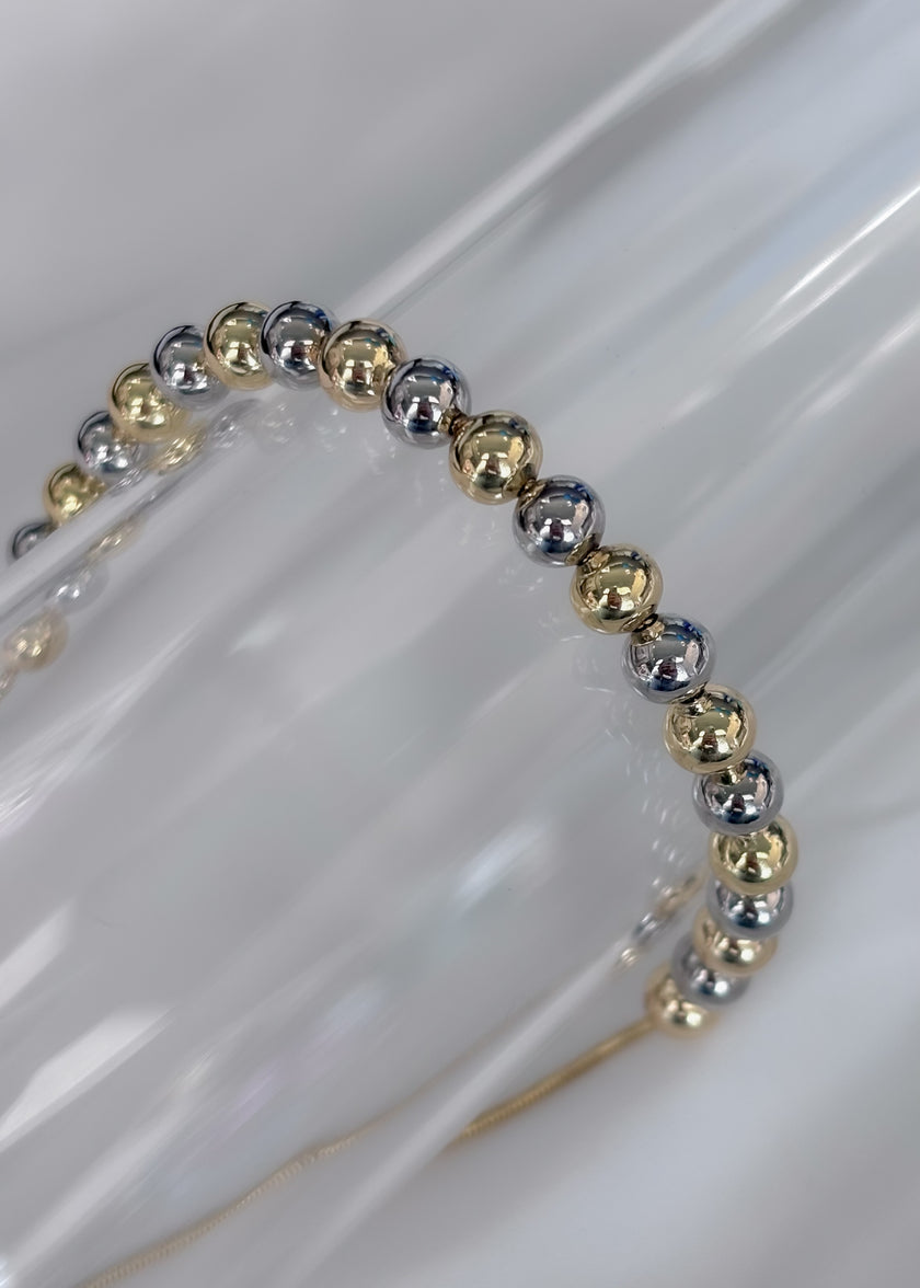 Pulsera balines bicolor 5mm