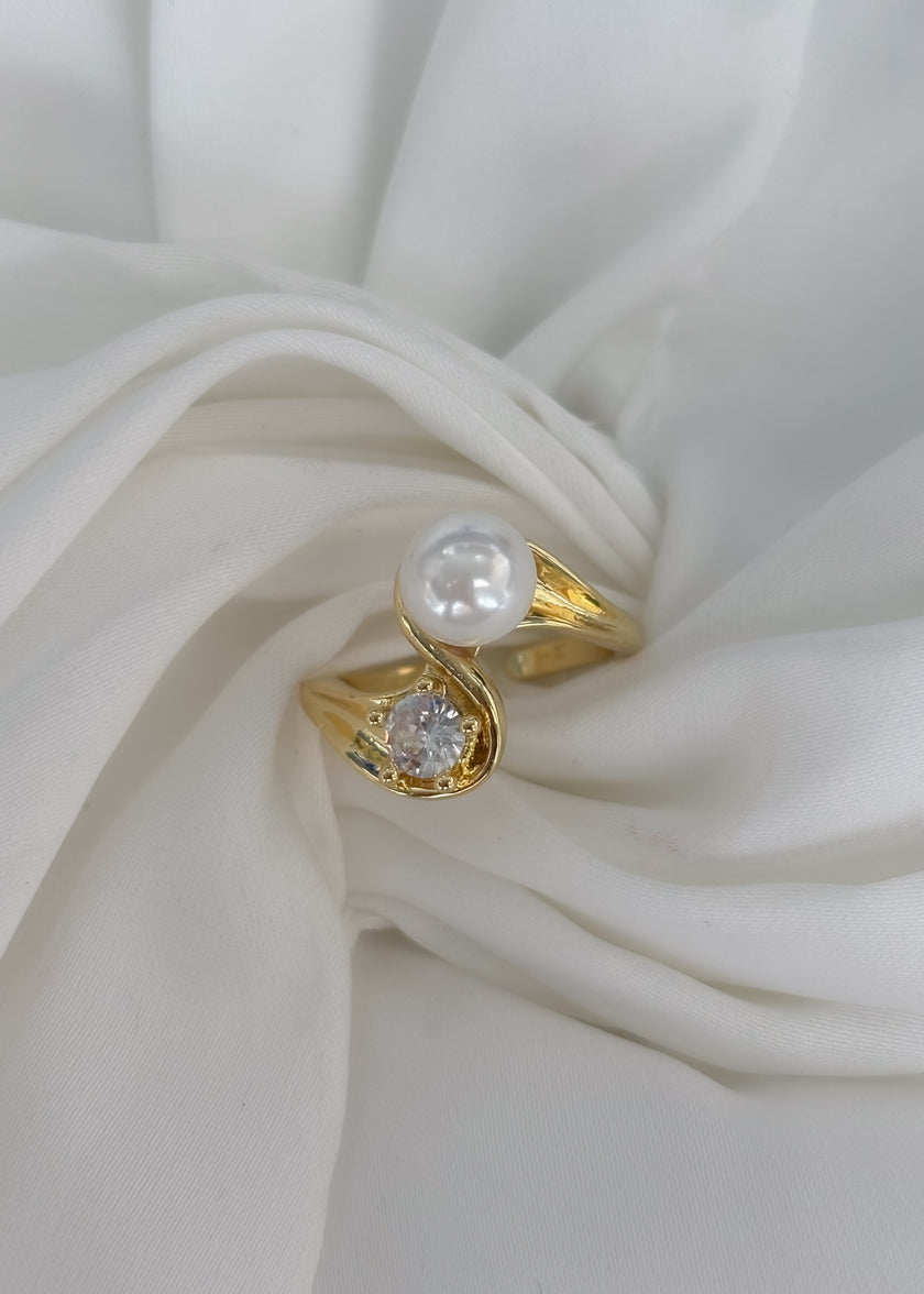 Anillo cruzado Perla