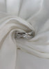 Anillo chunky plateado lineas cruzadas