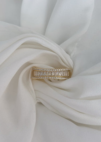 Anillo chunky con zirconias