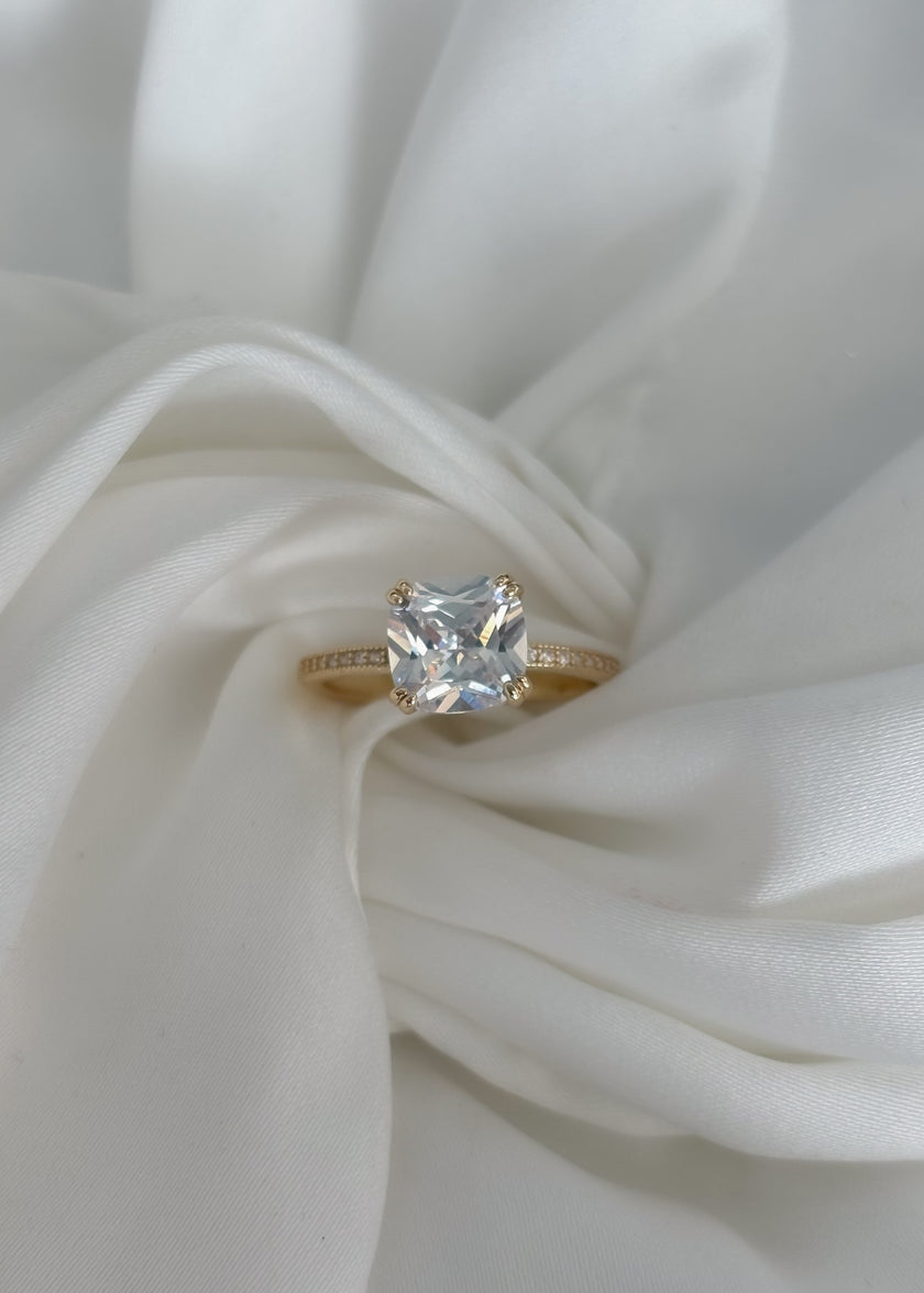 Anillo princesa con zirconia cuadrada