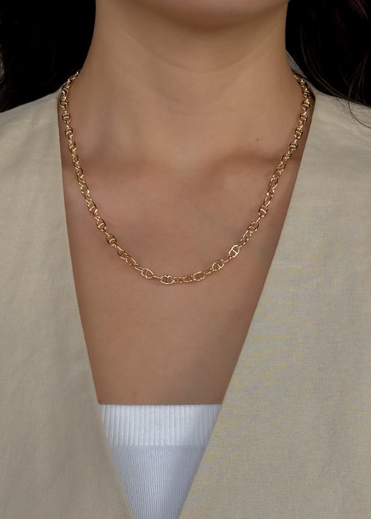 Cadena mini ovalos con huecos