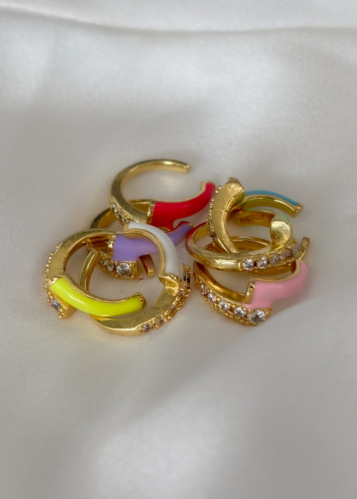 Earcuff colores mitad brillos