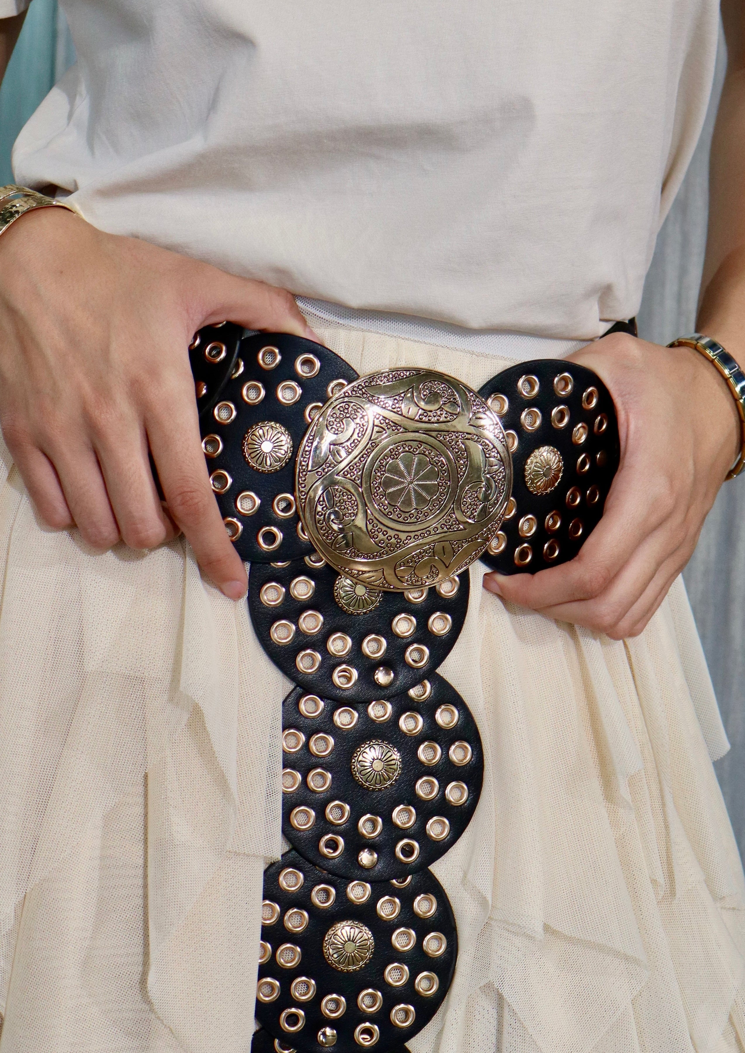 Cinturón Boho círculos