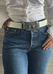 Cinturón vaquero hebilla rectangular