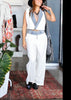 Conjunto mezclilla chaleco cruzado