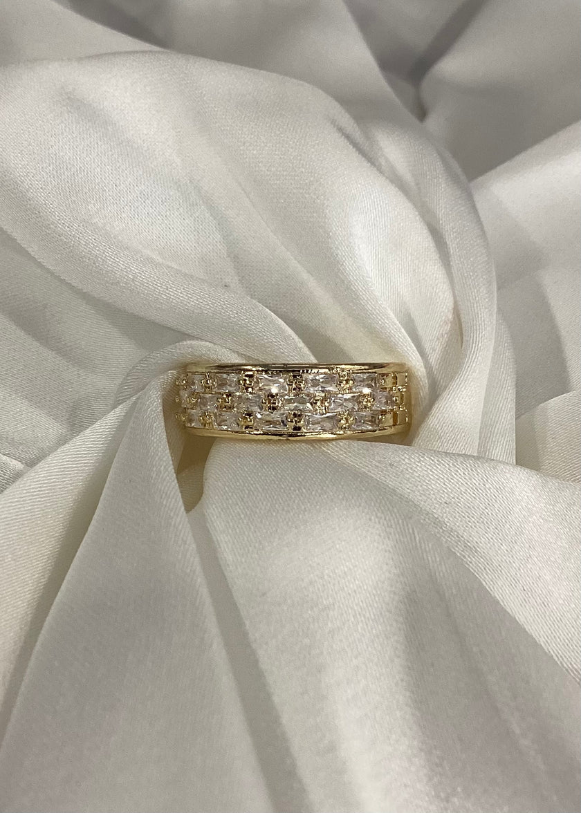 Anillo chunky zirconias encapsuladas