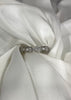 Anillo baguette con zirconias plateado