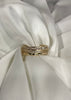 Anillo chunky tres lineas baguette