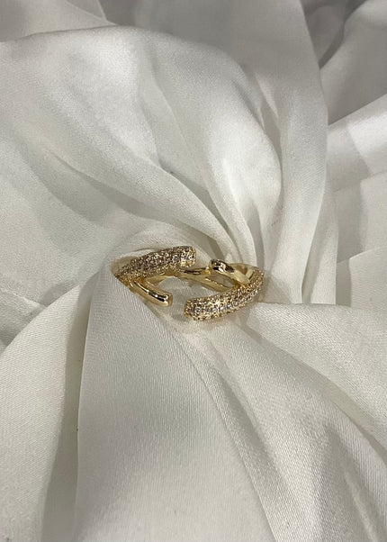 Anillo ramas con brillos