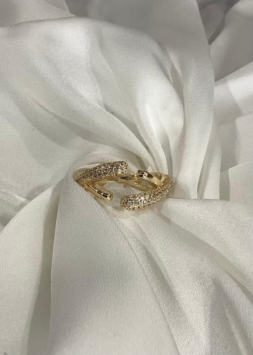 Anillo ramas con brillos