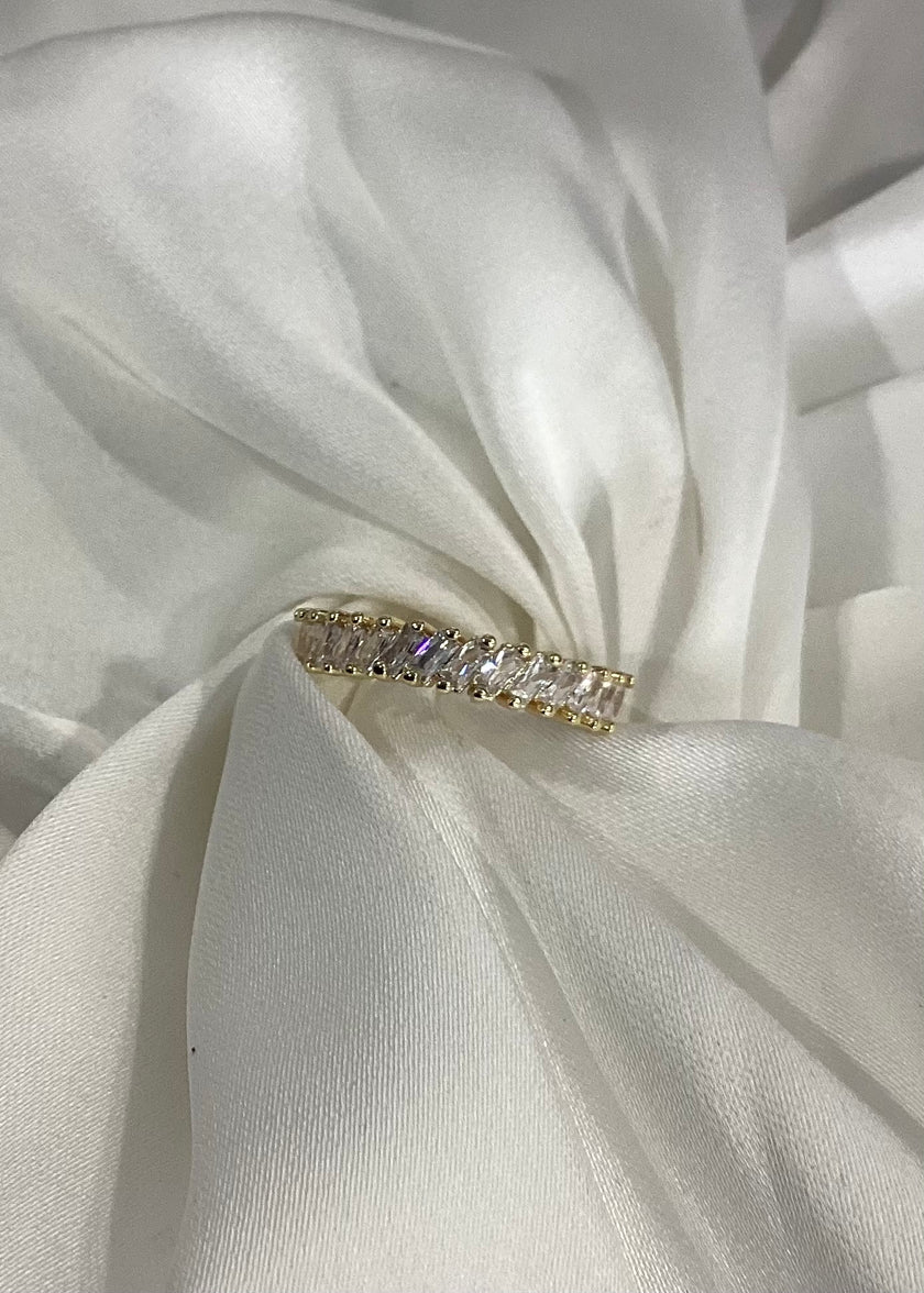 Anillo baguette diagonal