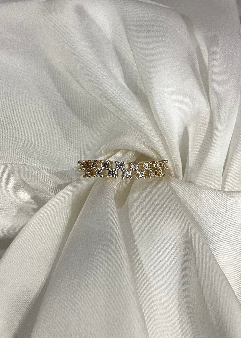 Anillo mini cuadros desiguales