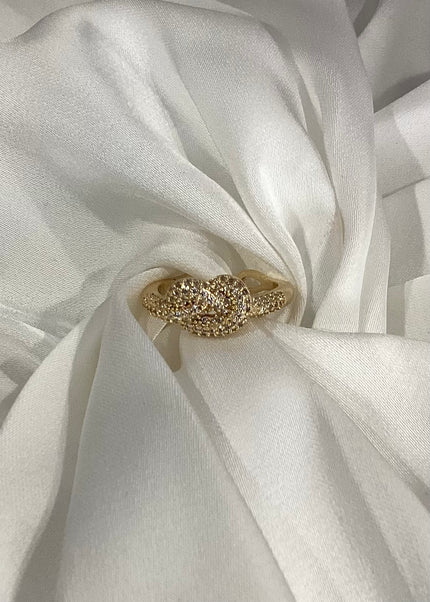 Anillo pretzel con brillos