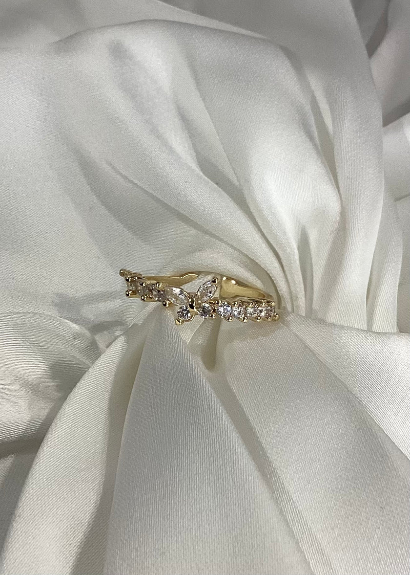Anillo mariposa con zirconias