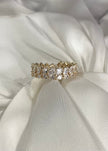 Anillo doble con zirconias pera