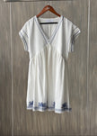Vestido corto con tejido