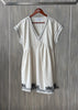 Vestido corto con tejido