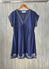 Vestido corto con tejido