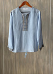 Blusa con tejido V