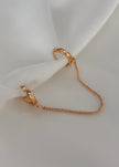 Arracada doble con cadena