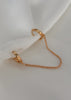 Arracada doble con cadena