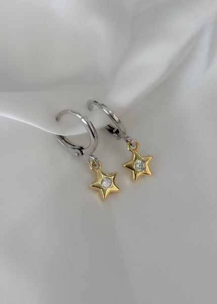 Arracadas estrellas con brillos