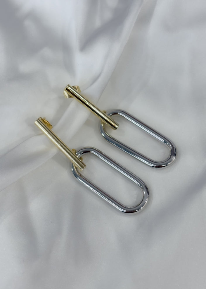 Aretes doble bicolor